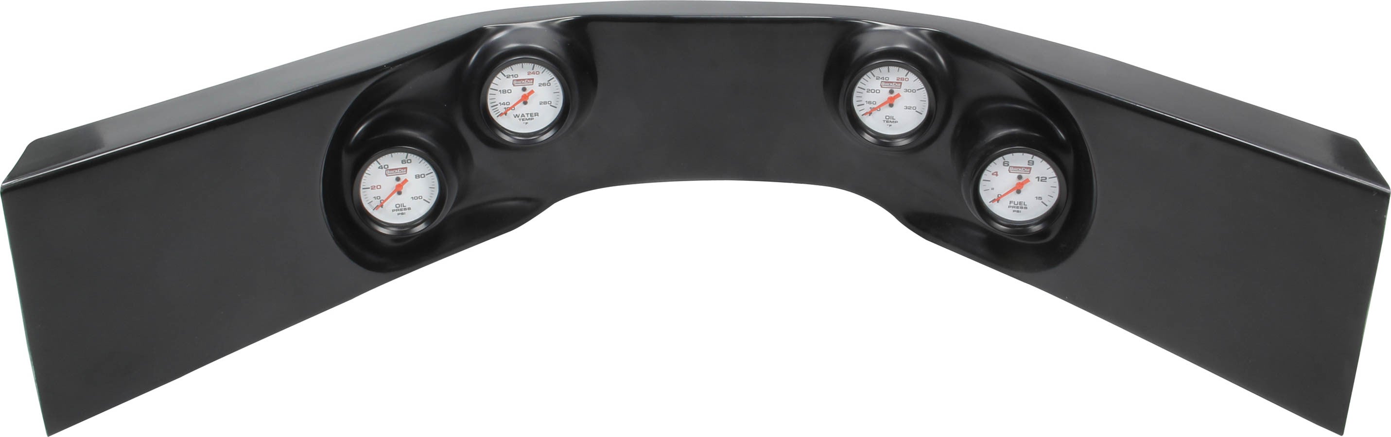 Quickcar Racing Products Extreme 4-Gauge Molded Dash OP/WT/OT/FP Black QRP61-7724