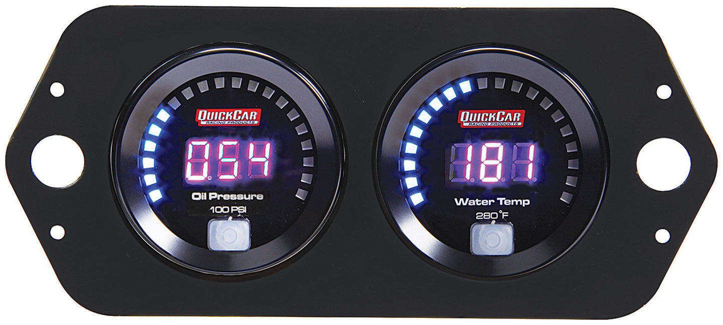 Quickcar Racing Products Digital 2-Gauge Panel Open Wheel OP/WT QRP67-2004