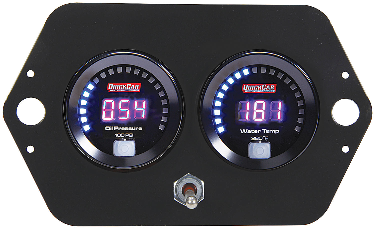 Quickcar Racing Products Digital 2-Gauge Panel Open Wheel OP/WT w/Batt QRP67-2005