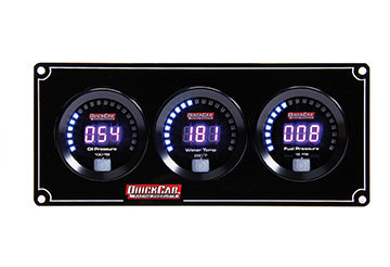 Quickcar Racing Products Digital 3-Gauge Panel OP/WT/FP QRP67-3012