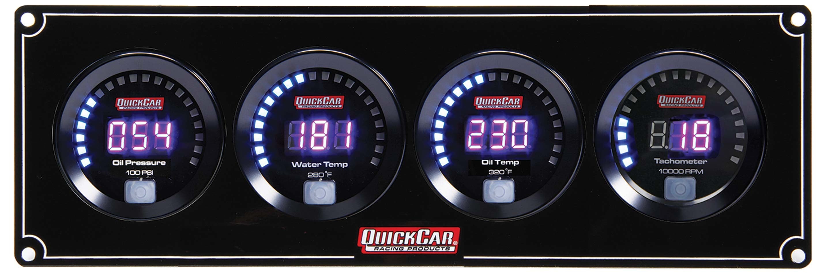 Quickcar Racing Products Digital 3-1 Gauge Panel OP/WT/OT w/Tach QRP67-3041