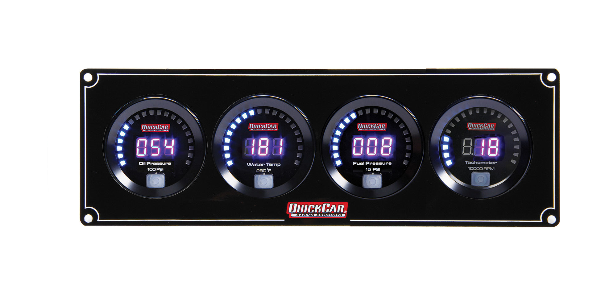 Quickcar Racing Products Digital 3-1 Gauge Panel OP/WT/FP w/Tach QRP67-3042