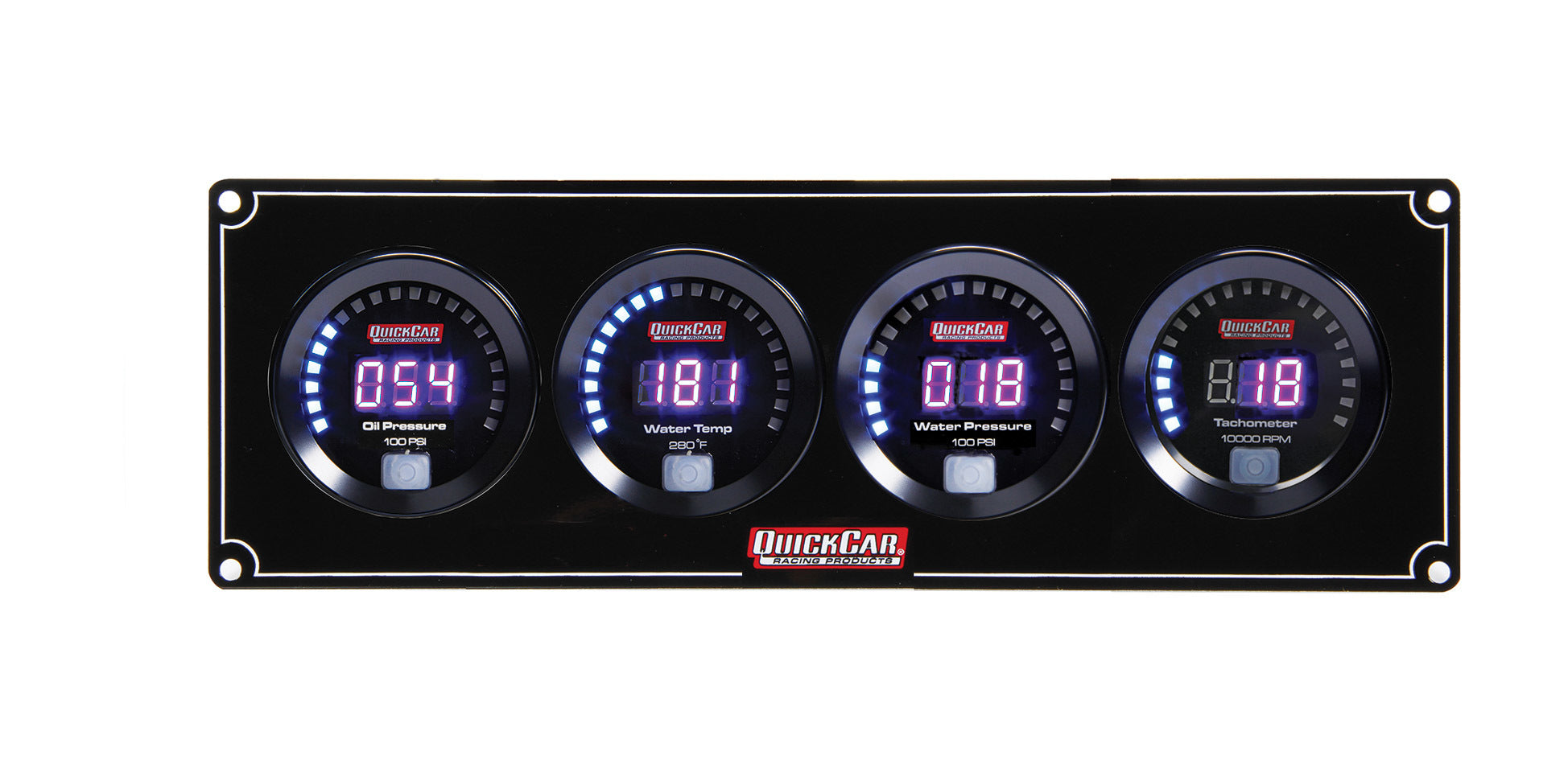 Quickcar Racing Products Digital 3-1 Gauge Panel OP/WT/WP w/Tach QRP67-3046