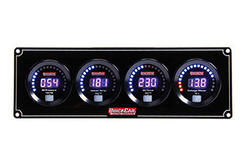 Quickcar Racing Products Digital 4-Gauge Panel OP/WT/OT/Volts QRP67-4027
