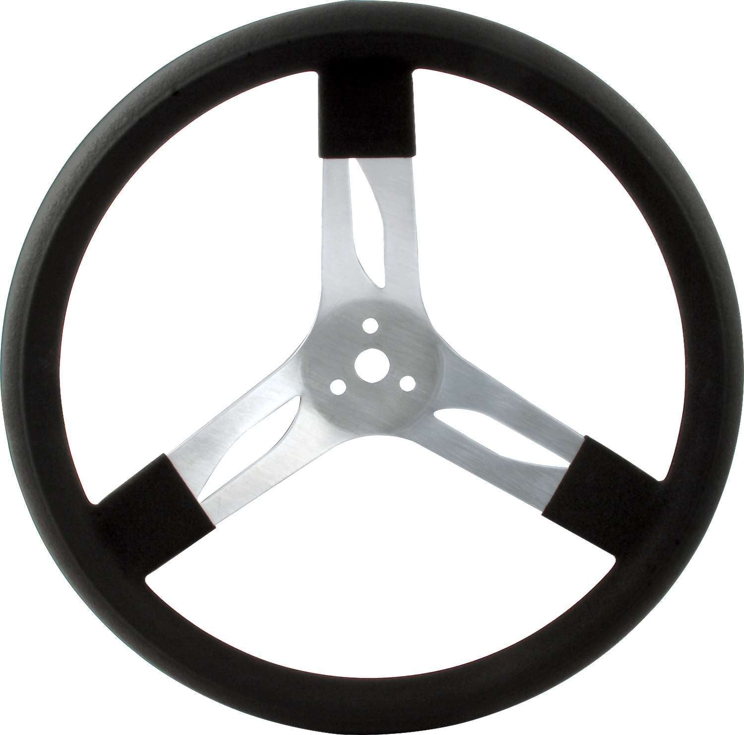 Quickcar Racing Products 15in Steering Wheel Alum Black QRP68-001