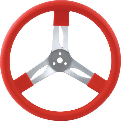 Quickcar Racing Products 17in Steering Wheel Alum Red QRP68-0021