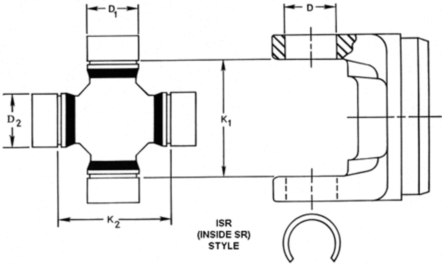 spicer drive axle shaft universal joint  frsport 5006813