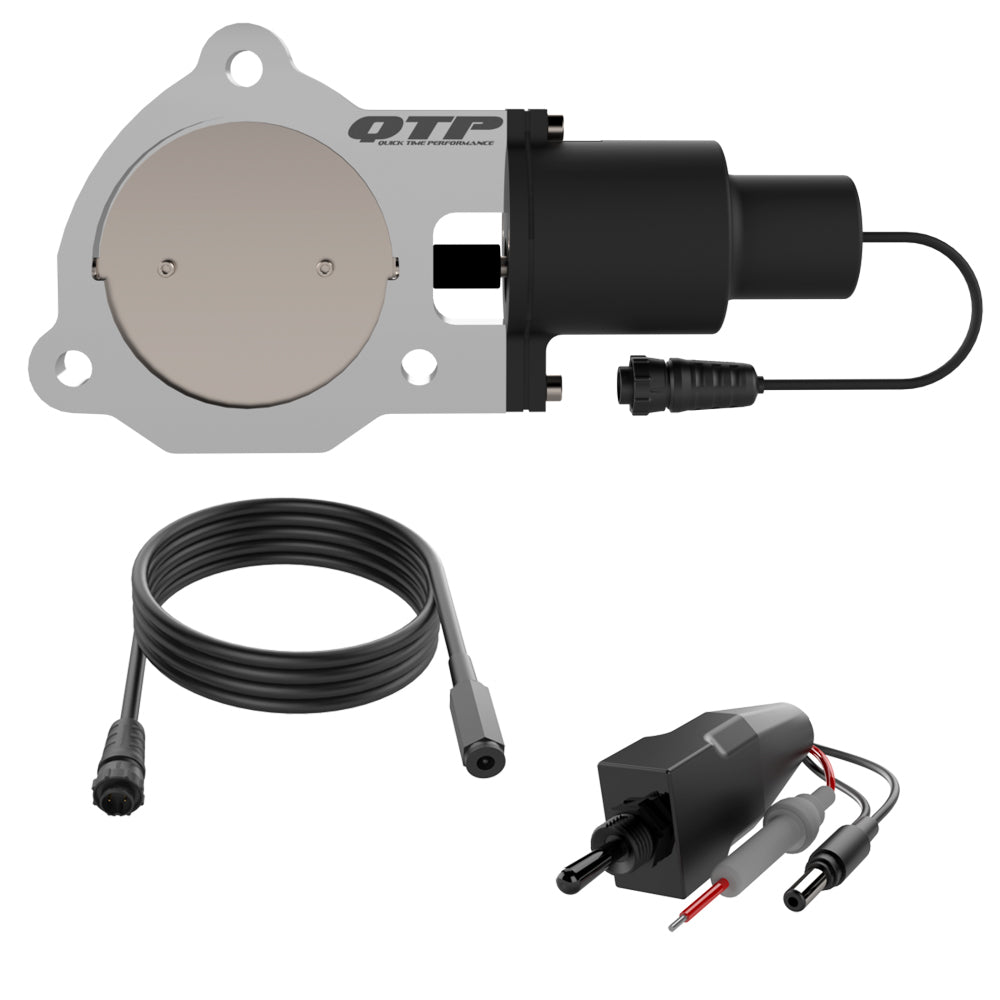 Quick Time 3.50 Inch Electric E xhaust Cutout Valve QTPQTEC35