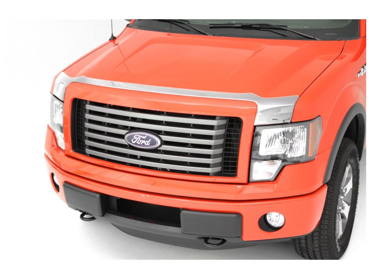 Auto Ventshade Aeroskin Flush Mount Chrome Hood Protector for 2009-2014 Ford F-150