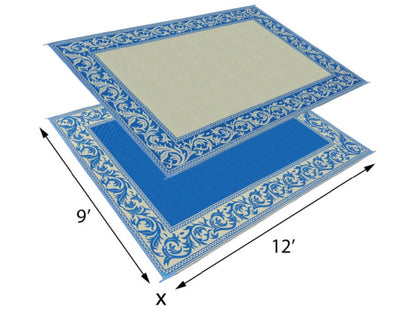 Mings Mark Classical Mat 9X12 Blubeg