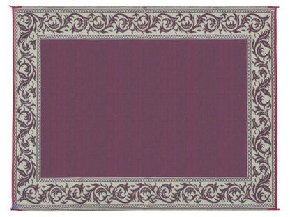 Mings Mark Classical Mat 9X12 Burgundy/Beige