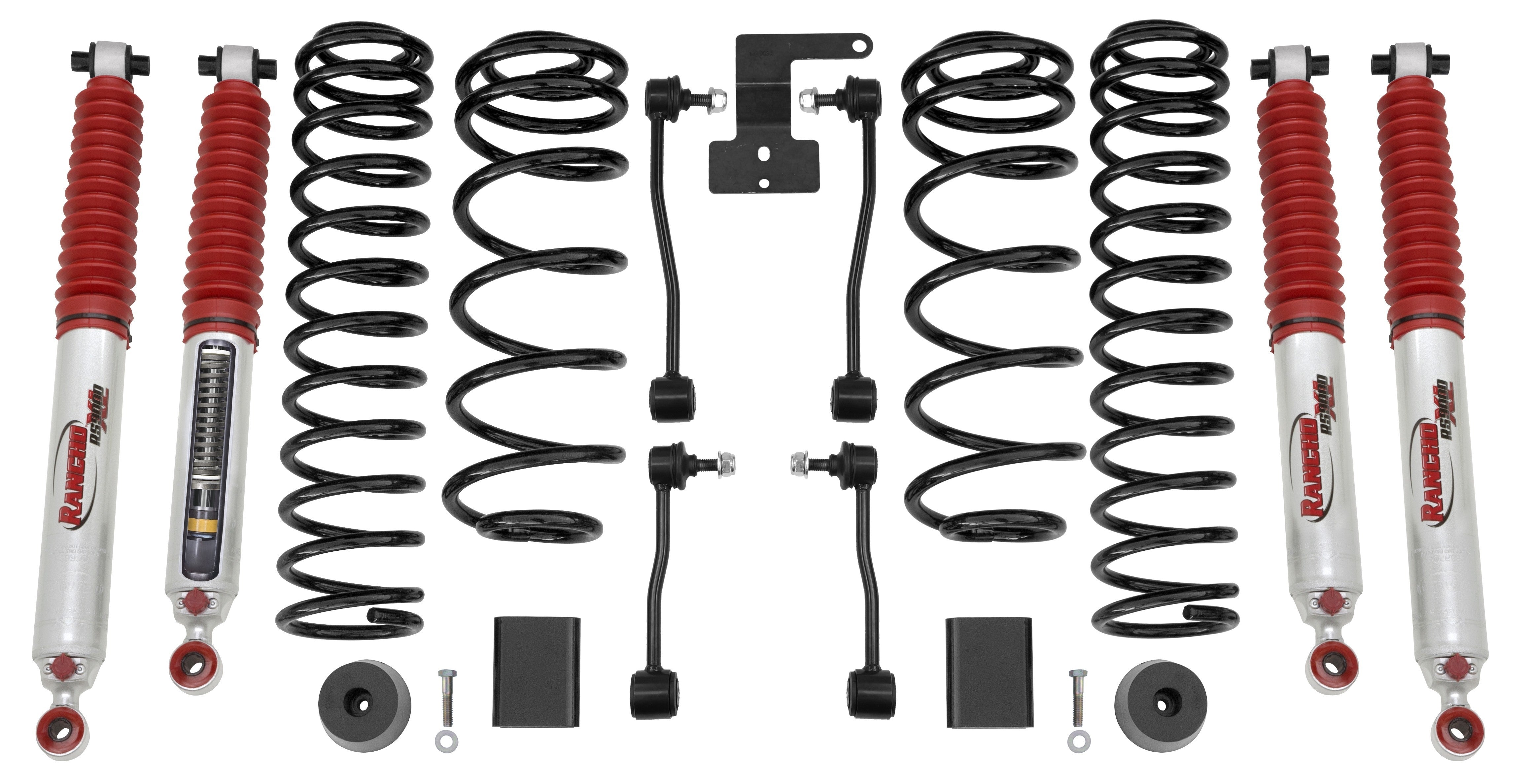 Rancho 18-20 Jeep Wrangler Fr and R Suspension System - Master Part Number - Two Boxes RS66121BR9