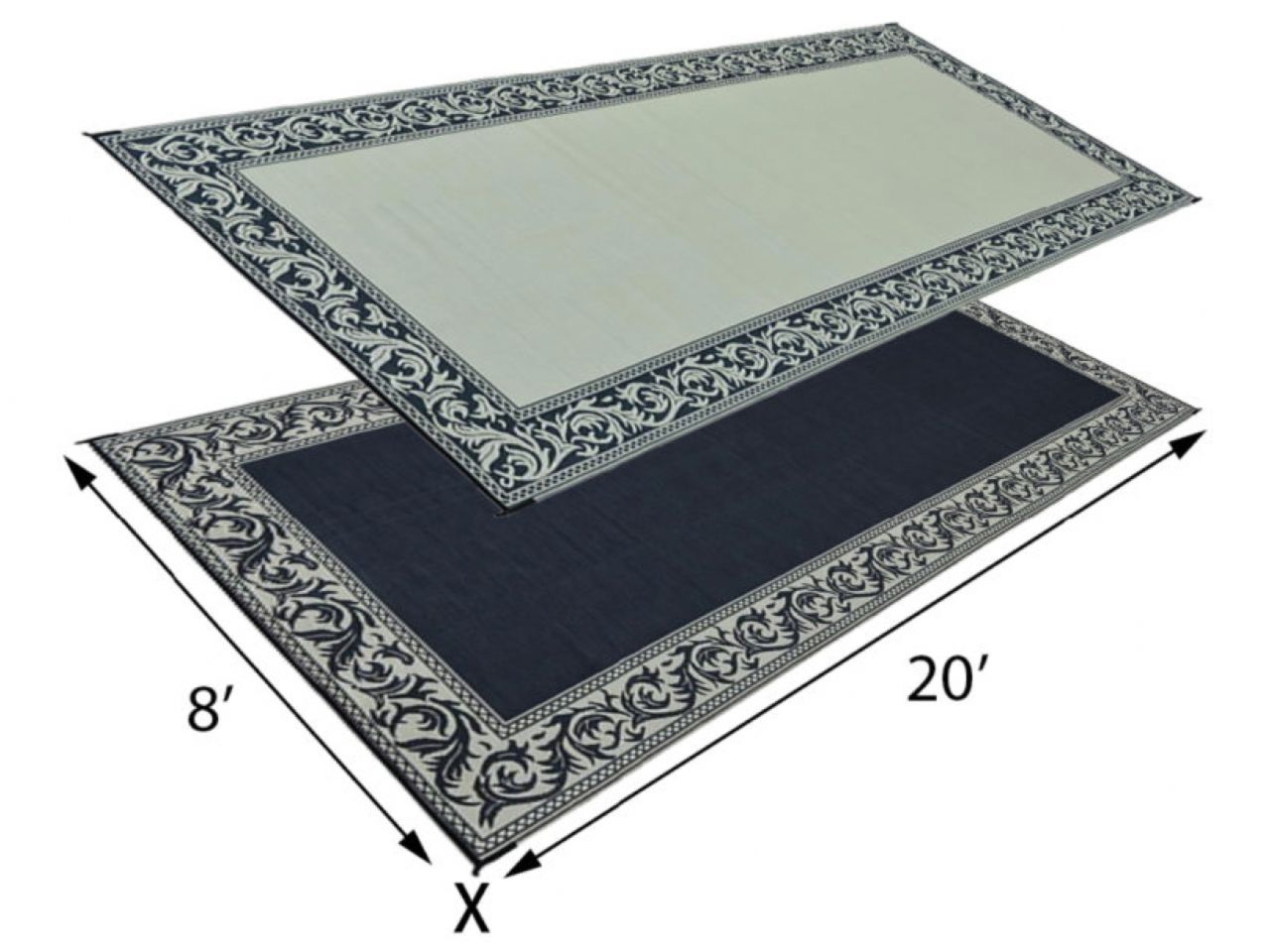 Mings Mark Classical Mat 8X20 Blackberg