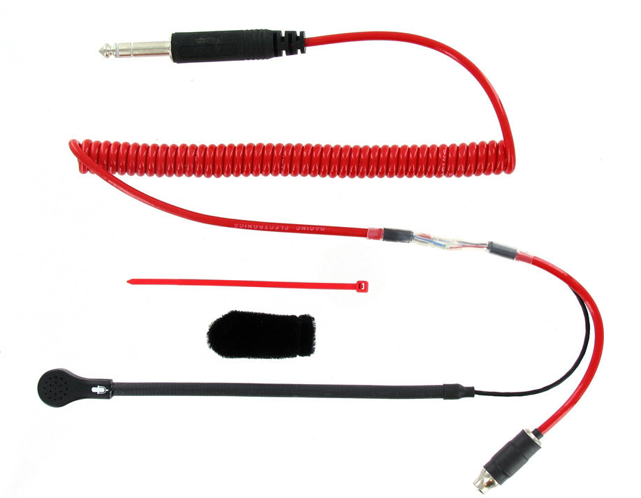 Racing Electronics Helmet Kit w/ Compact Flex Boom 3 Conn. Cord RCERT605-C