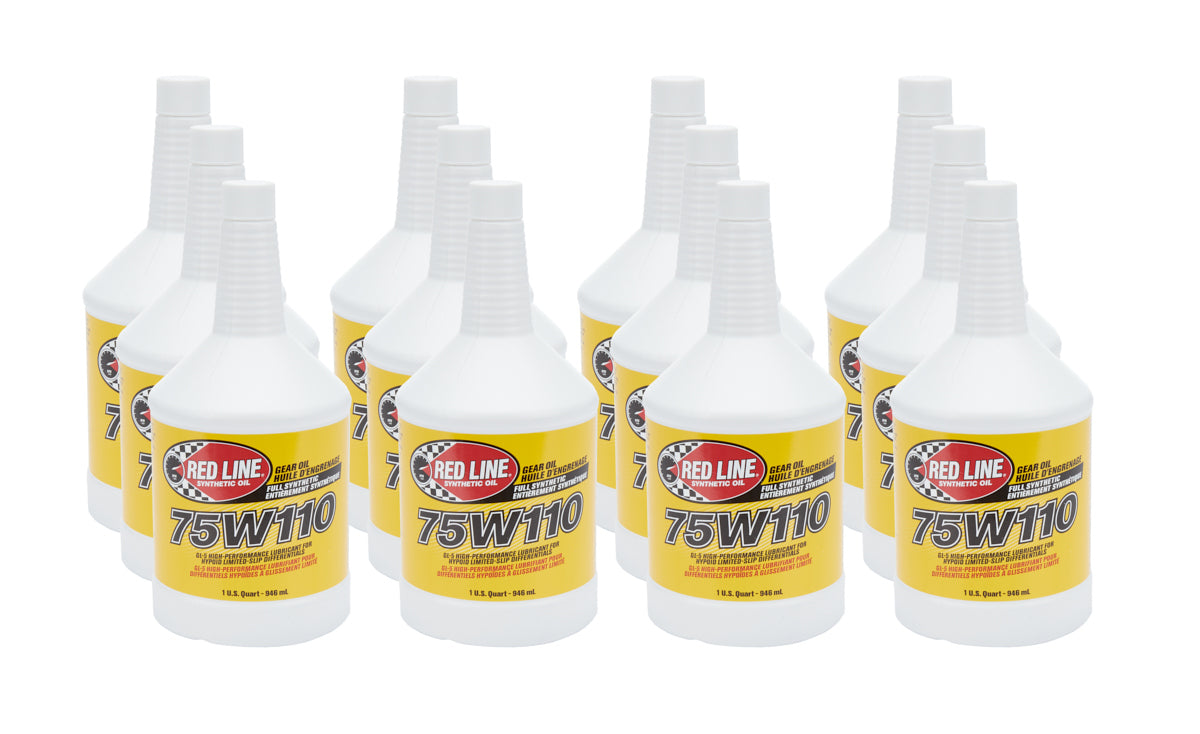 Redline Gear Oil 75w110 Case 12x1 Quart GL-5 RED57824