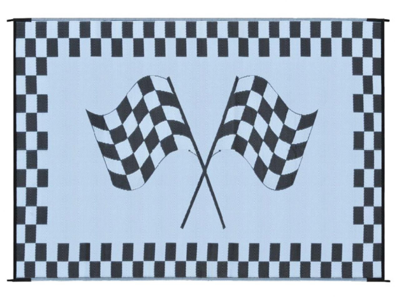 Mings Mark Racing Mat 6X9 Black/White