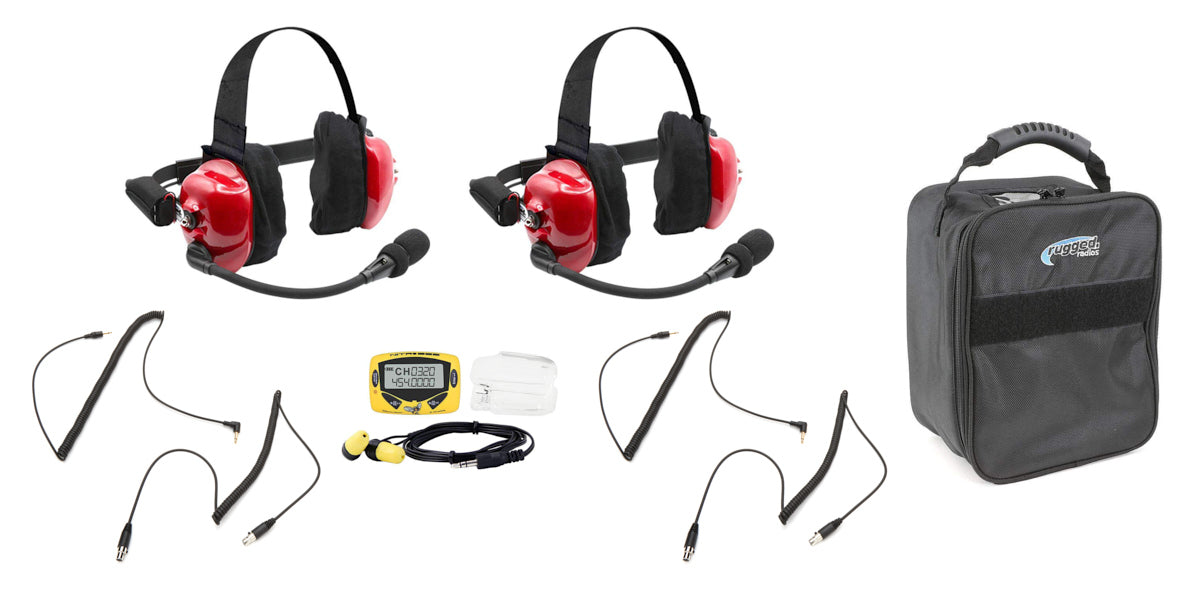 Rugged Radio Products Headset Track Talk Red Linkable Intercom Fan RGRH80-FAN