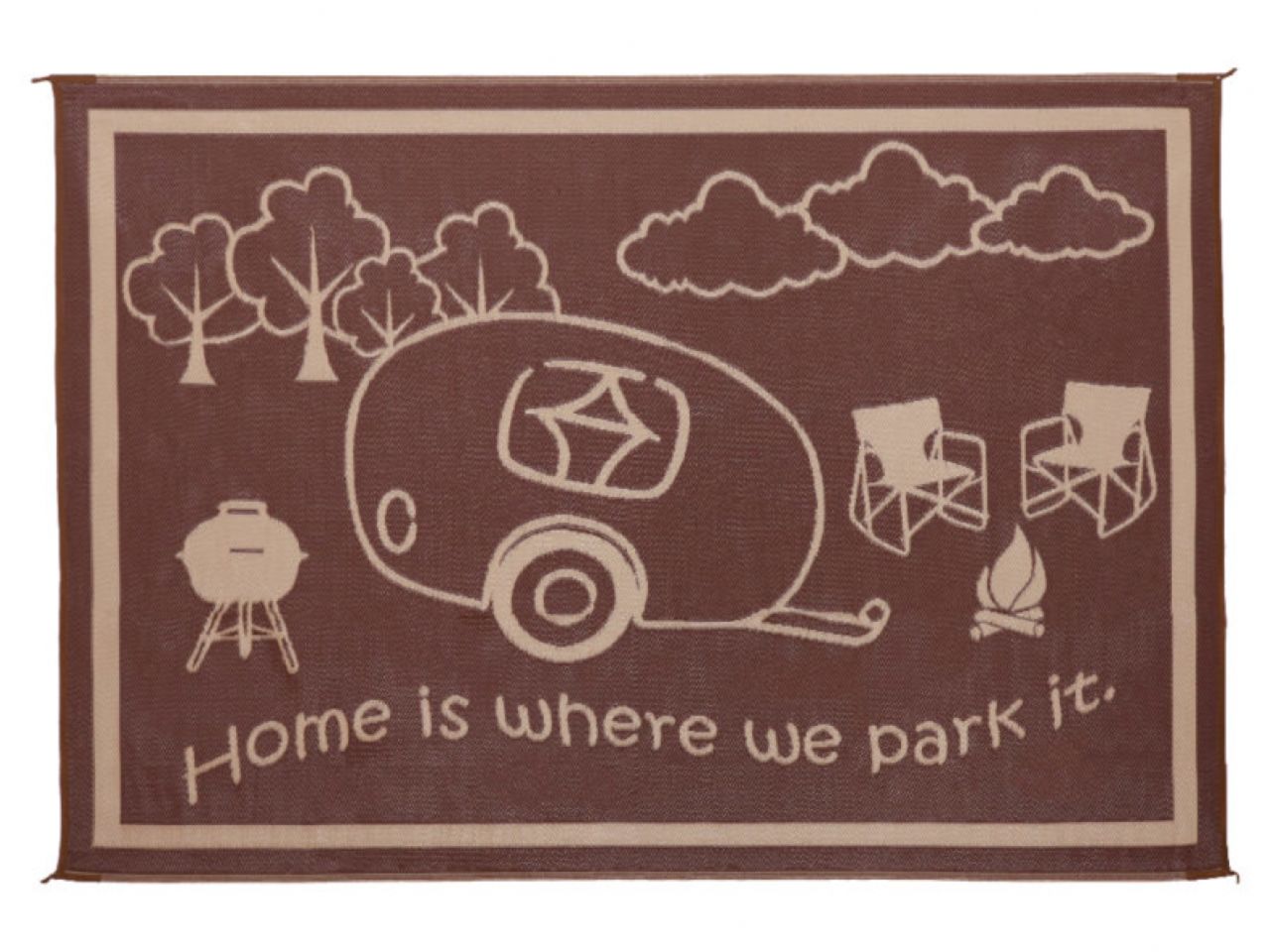 Mings Mark RV Home Mat, Brown/Beige, 8'x11'