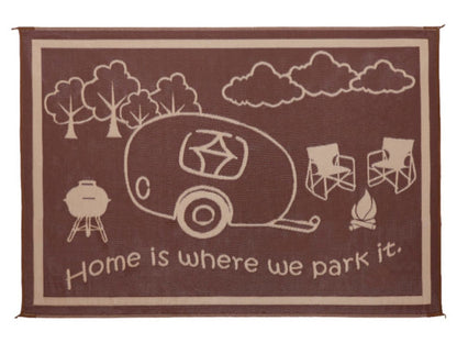 Mings Mark RV Home Mat, Brown/Beige, 8'x11'