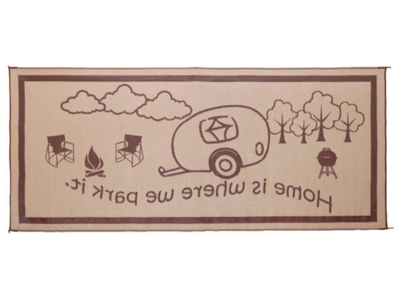 Mings Mark RV Home Mat Brown/Beige 8'X18'