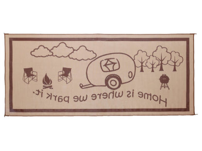 Mings Mark RV Home Mat Brown/Beige 8'X18'