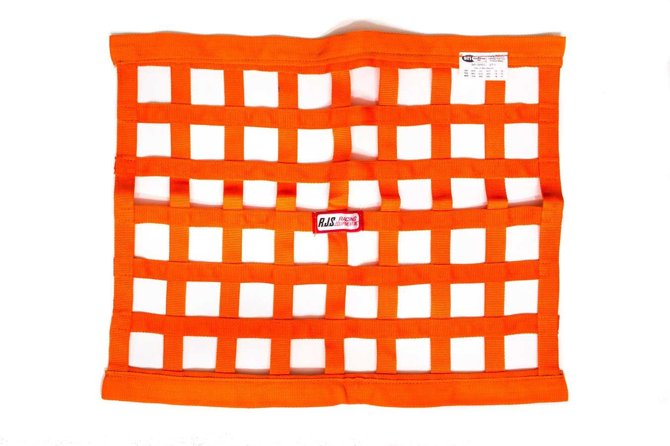 RJS Racing Equipment Orange Ribbon Window Net 18x24 RJS10000405