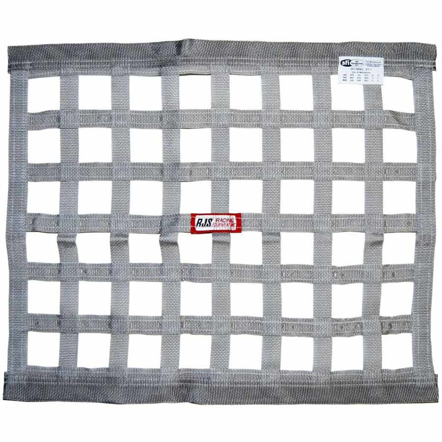 RJS Racing Equipment Gray Ribbon Window Net 18x24 RJS10000407