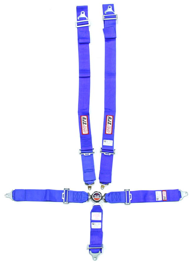 RJS Racing Equipment 5pt Harness System Q/R Blue Ind Wrap 3in Sub RJS1034903