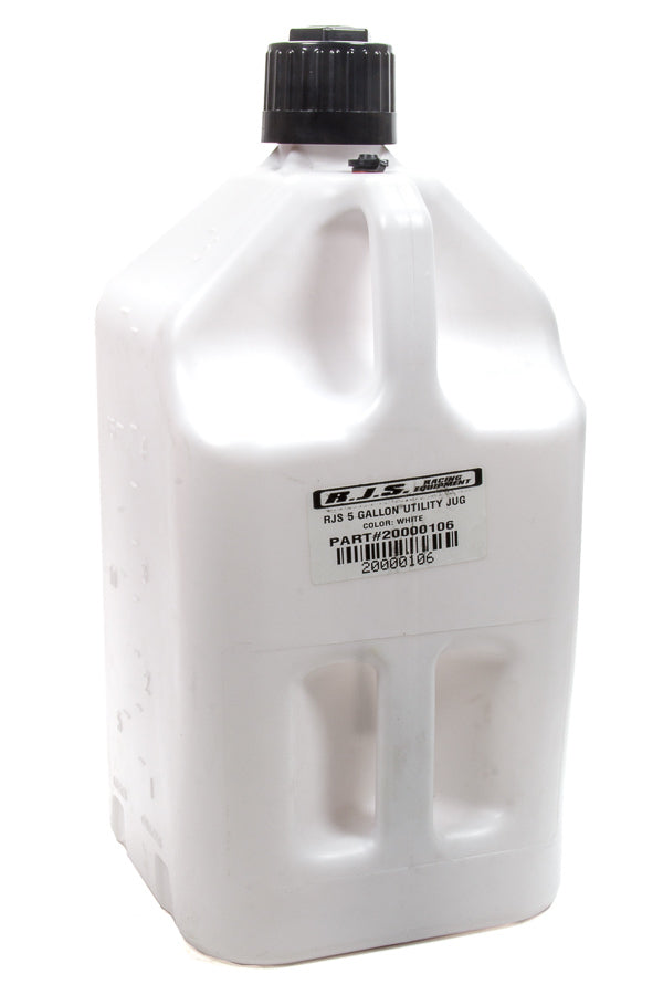 RJS Racing Equipment Utility Jug 5 Gallon White RJS20000106