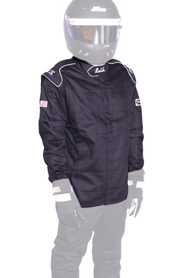 RJS Racing Equipment Jacket Black 3X-Large SFI-1 FR Cotton RJS200400108