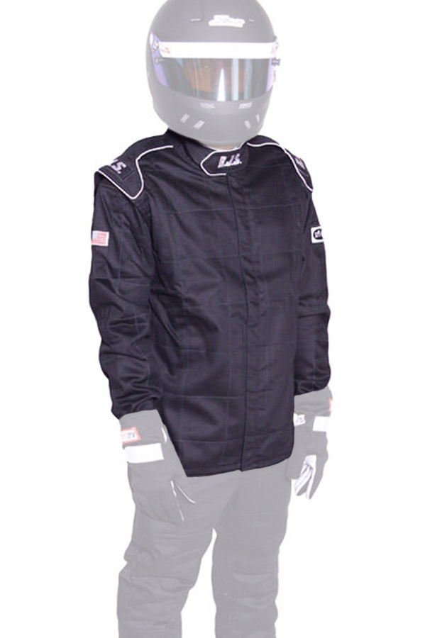 RJS Racing Equipment Jacket Black Small SFI-3-2A/5 FR Cotton RJS200430103