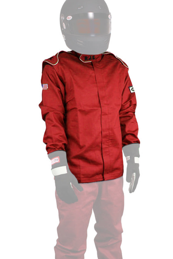 RJS Racing Equipment Jacket Red Medium SFI-3-2A/5 FR Cotton RJS200430404