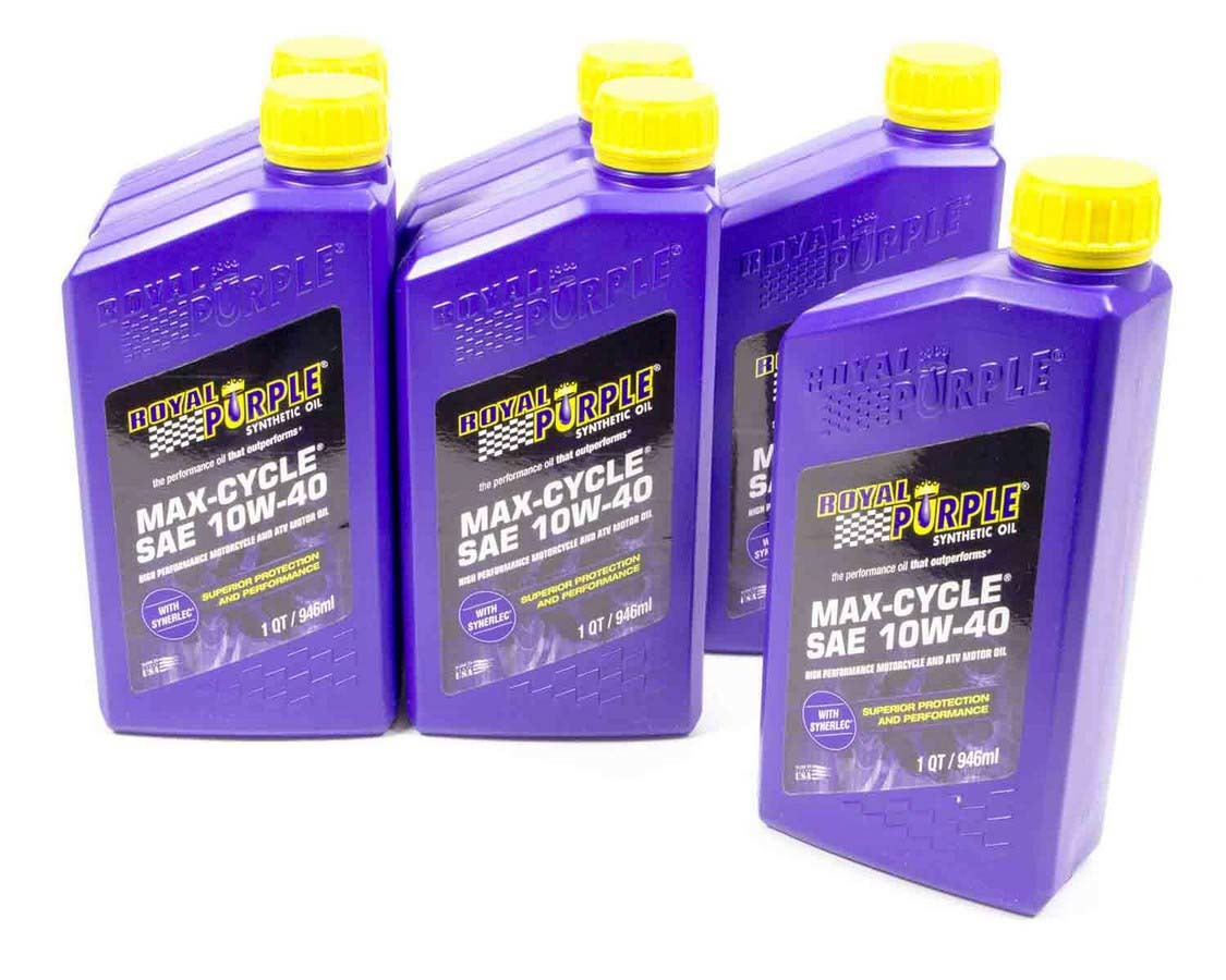 Royal Purple Max Cycle Motorcycle Oil; 20W-50/10W-40 - 6 pack