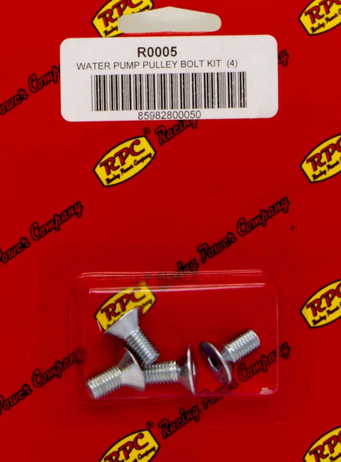Racing Power Co-Packaged Bolt Kit For SBC/BBC Alum LWP Pulley 4pk RPCR0005