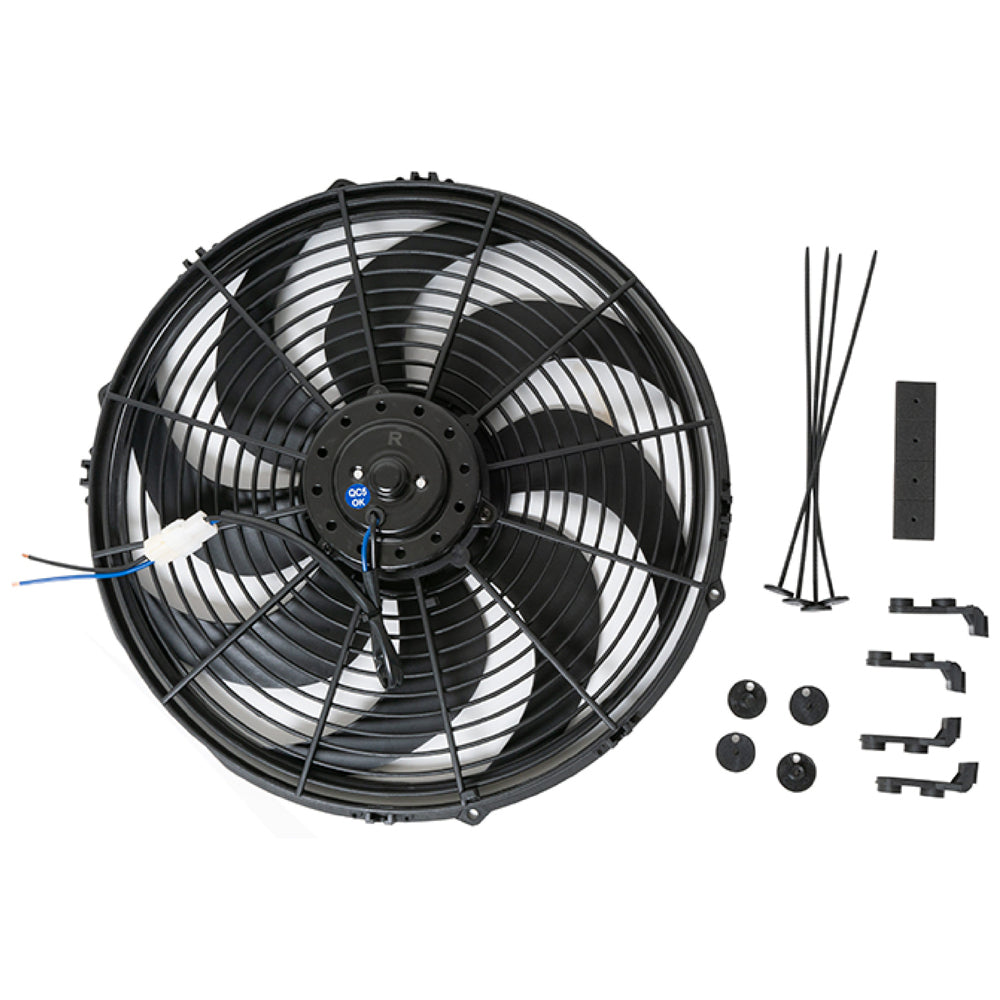 Racing Power Co-Packaged 14In Electric Cooling F an 12V Curved Blades RPCR1014