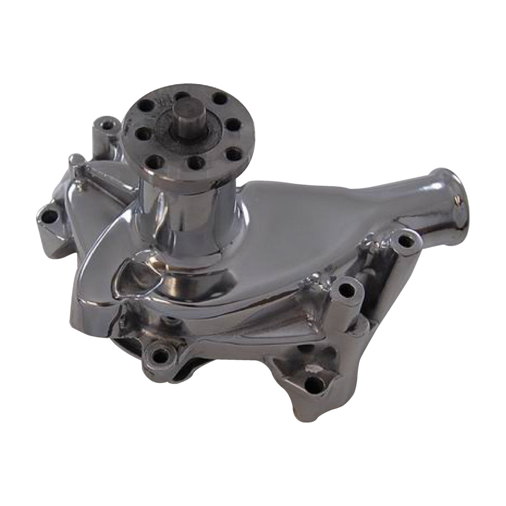 Racing Power Co-Packaged SB Chevy Aluminum Water Pump Long- Chrome RPCR3951C