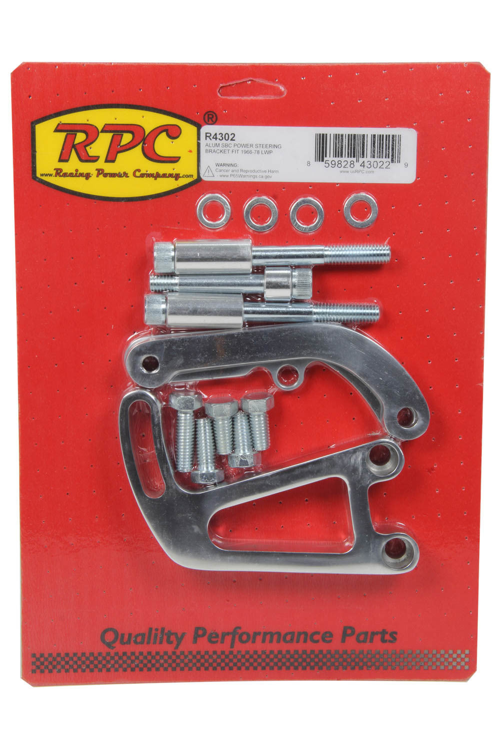 Racing Power Co-Packaged Alum SBC Power Steering Bracket RPCR4302