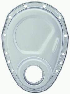 Racing Power Co-Packaged Raw Steel SB Chevy Timi ng Chain Cover Kit RPCR4934RAW