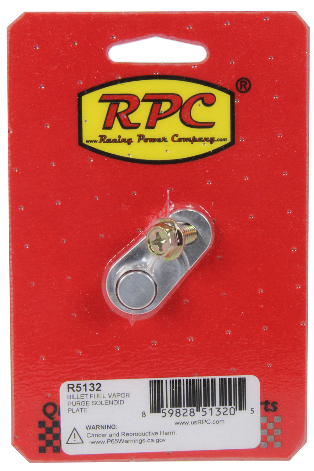 Racing Power Co-Packaged Fuel Vapor Purge Solenoi d Plate Billet RPCR5132