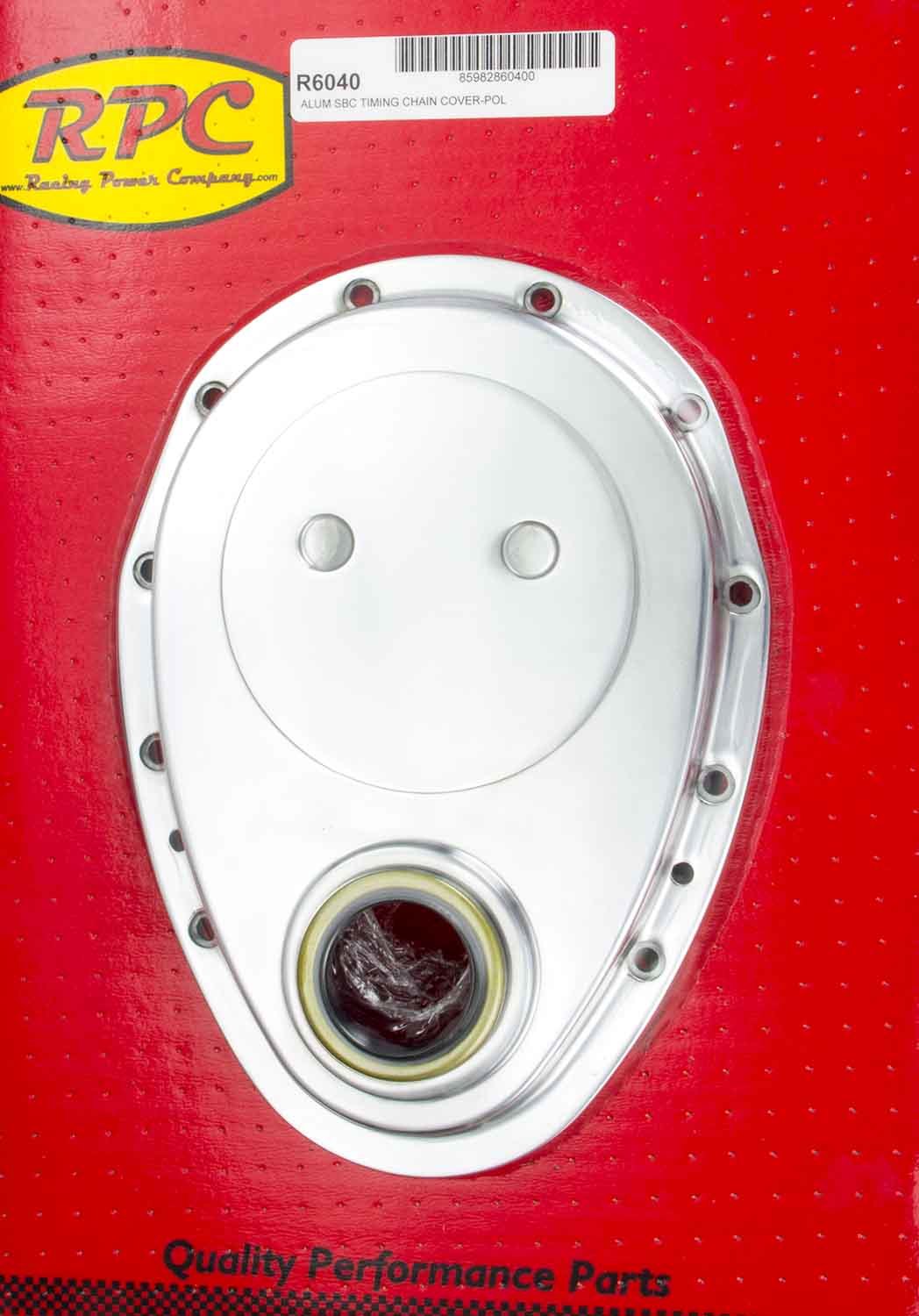 Racing Power Co-Packaged SBC Alum Timing Cover Polished RPCR6040