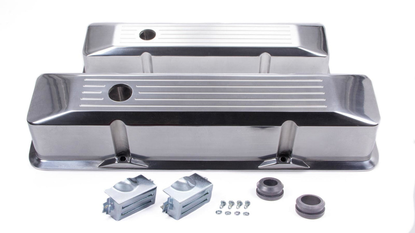 Racing Power Co-Packaged SBC Alum Recessed Tall V/C Milled Polished RPCR6154