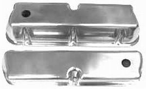 Racing Power Co-Packaged SB Ford Aluminum Valve Covers Plain With Hole RPCR6171