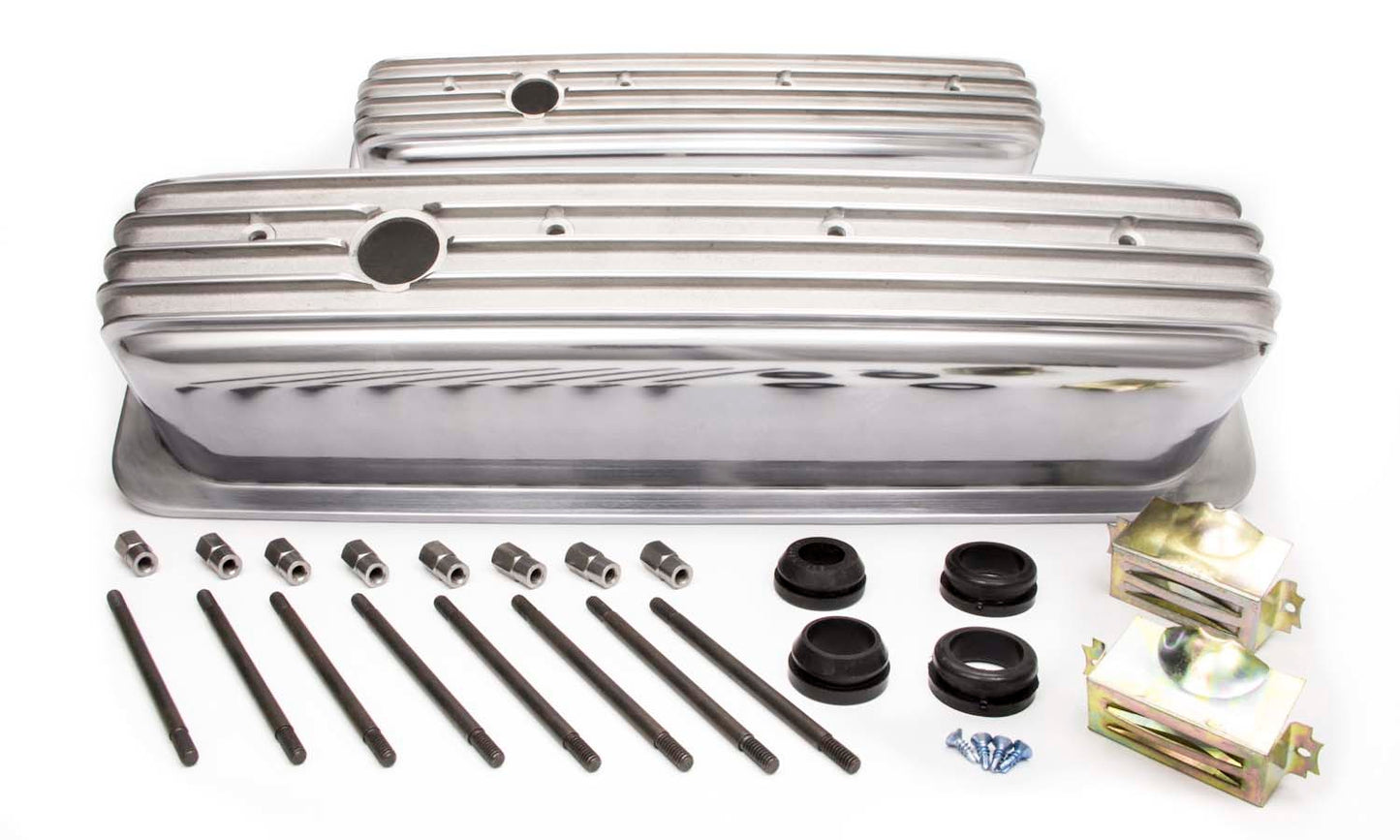 Racing Power Co-Packaged SBC Alum Finned Tall Center Bolt V/C Polished RPCR6191
