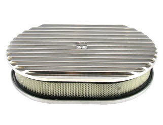 Racing Power Co-Packaged Pol Alum 12X2 All Finned Air Cleaner Kit Paper RPCR6313
