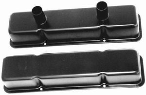 Racing Power Co-Packaged Black SB Chevy Circle Track Valve Cover Pair RPCR7215P