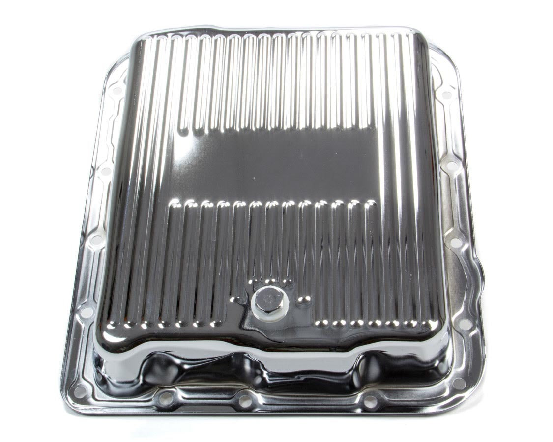 Racing Power Co-Packaged GM 700R4/4L60E Trans Pan Chrome Steel Finned RPCR7599
