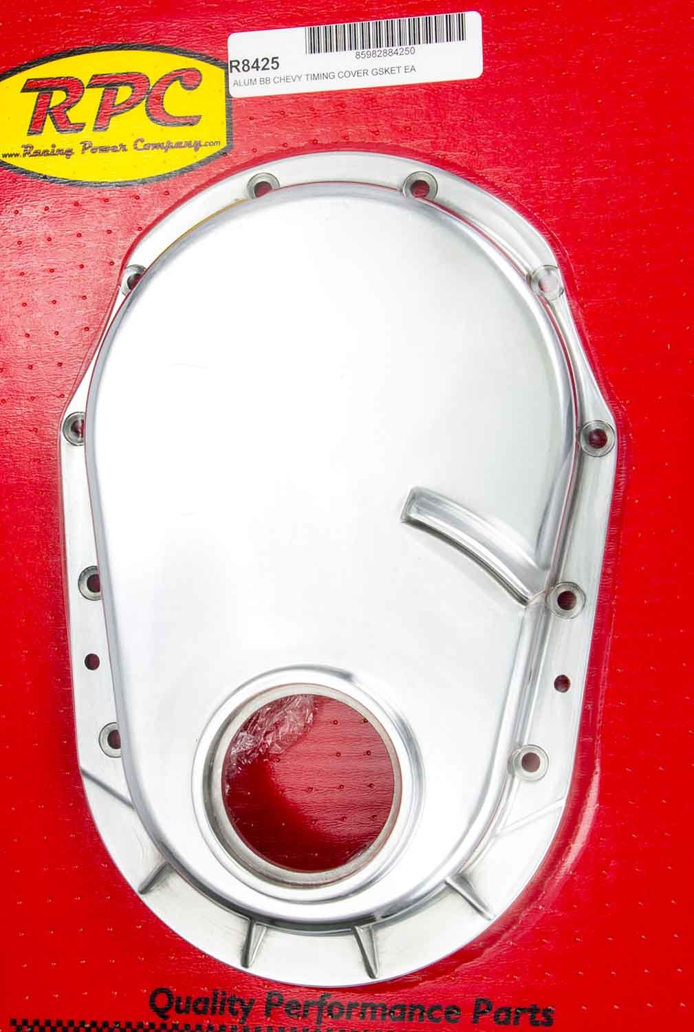 Racing Power Co-Packaged BBC 91-95 Alum Timing Chain Cover Polished RPCR8425