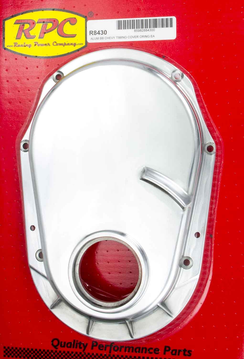Racing Power Co-Packaged BBC 96-  Alum Timing Chain Cover Polished RPCR8430