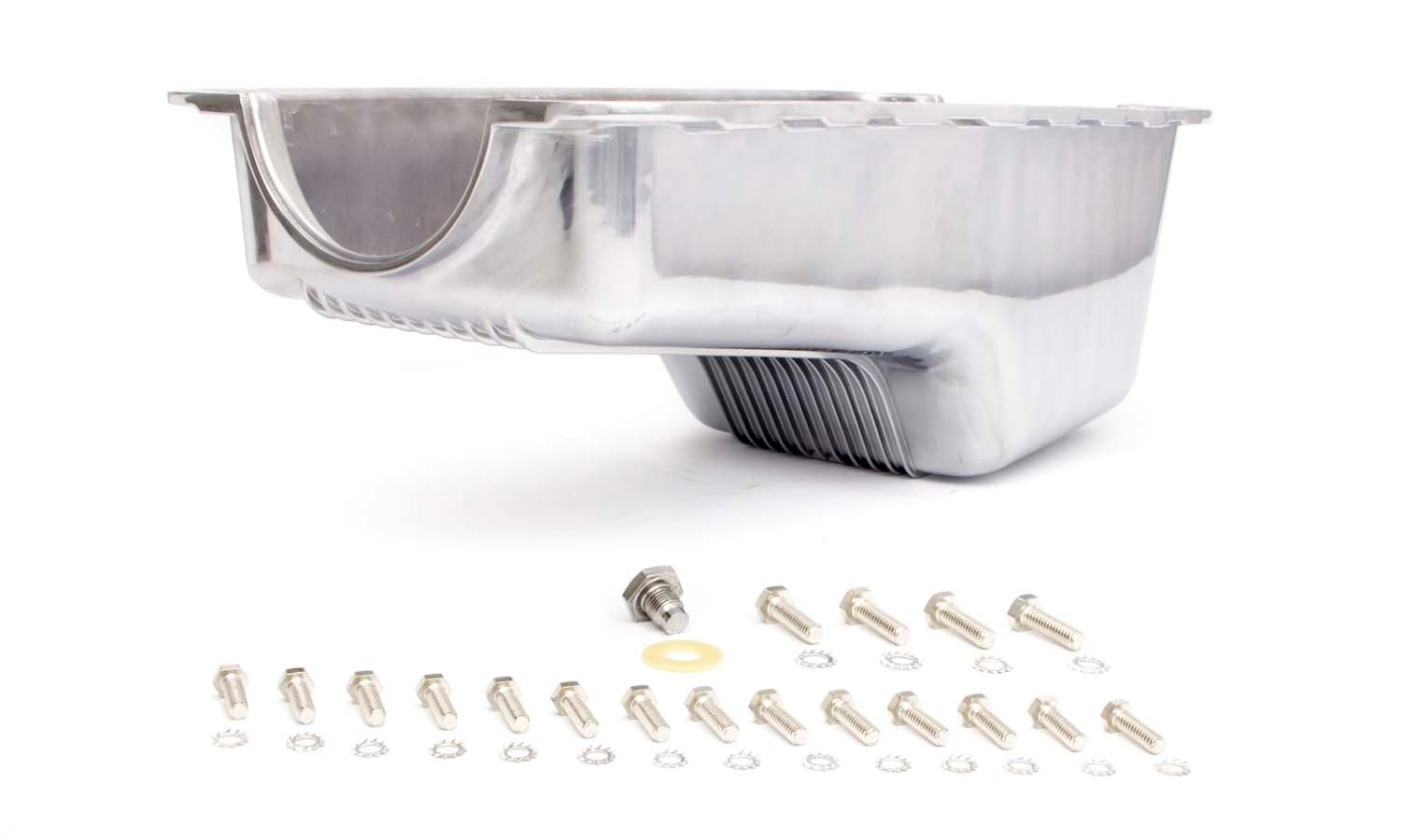 Racing Power Co-Packaged 64-73 SBF Alum Stock Oil Pan Polished RPCR8446