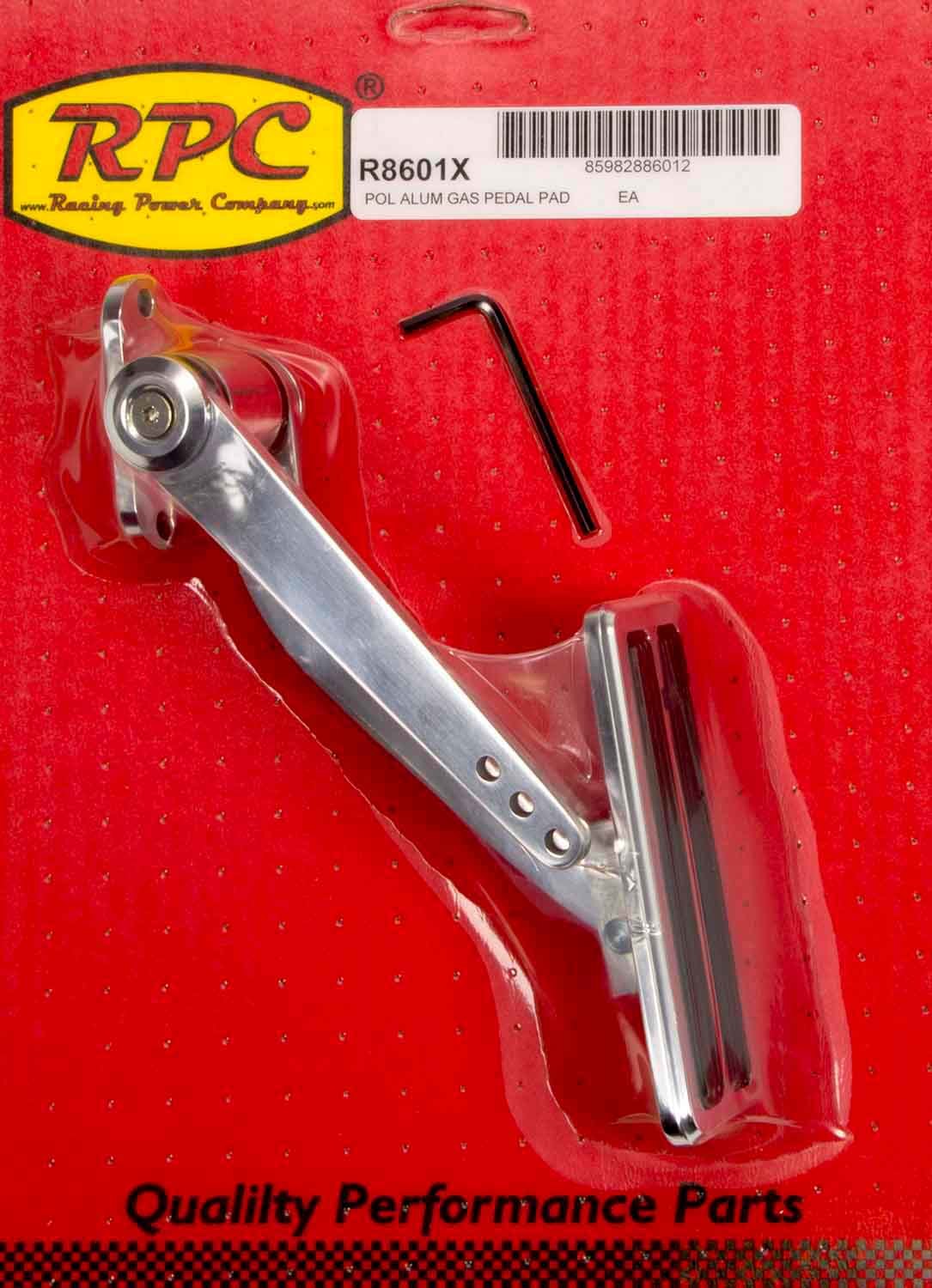 Racing Power Co-Packaged Polished Alum Pad Alum Arm Gas Pedal RPCR8601X